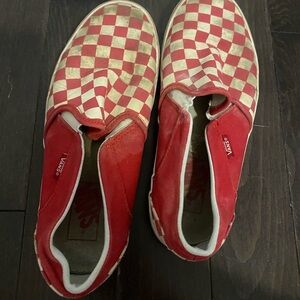 Vans old school red